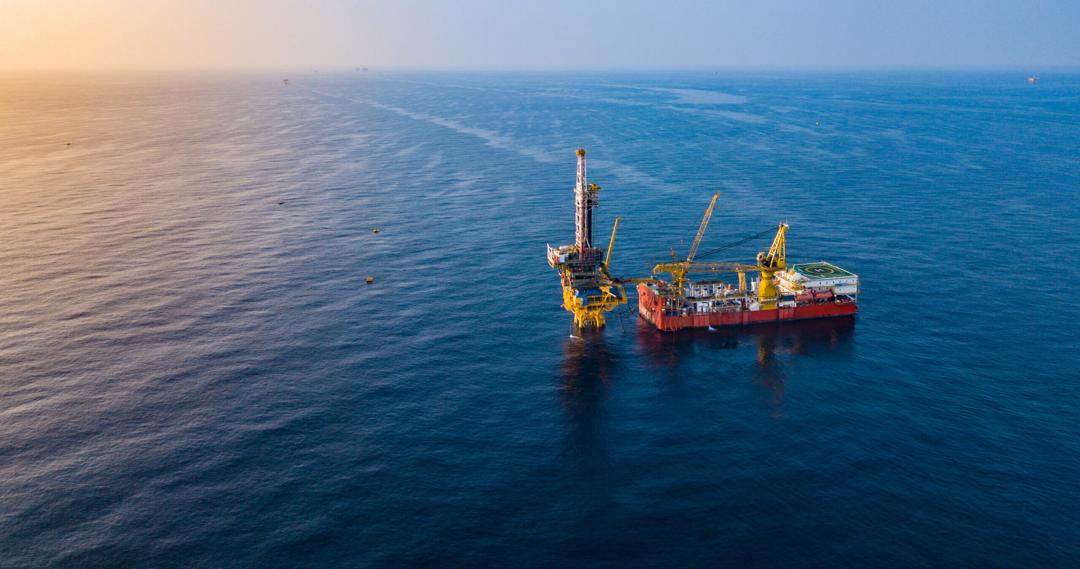 Offshore oil exploration vessel operating in Atlantic waters